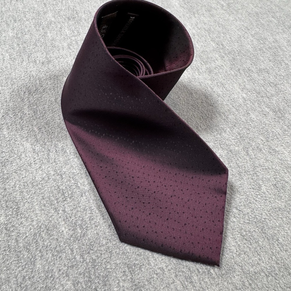 VTG S.T. Dupont Tie Fashion Best Silk Necktie Men's Designer Dress Burgundy